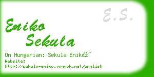 eniko sekula business card